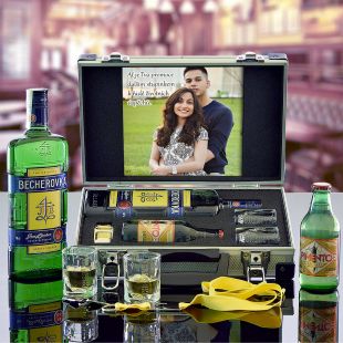 Becherovka AL Kufr Contraband originální dárek pro muže