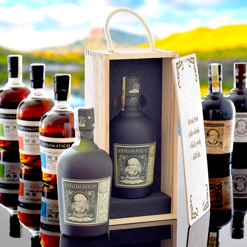 Rum Diplomatico v dárkové kazetě
