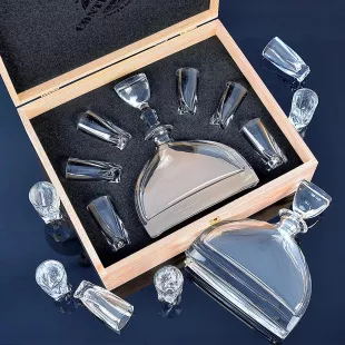 Dárková sada na whisky s karafou NEMO Bohemia Crystal