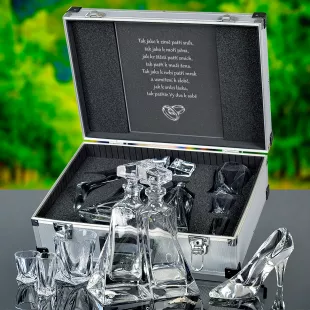 Karafy LOVERS + Střevíc Bohemia Crystal Dárkové balení