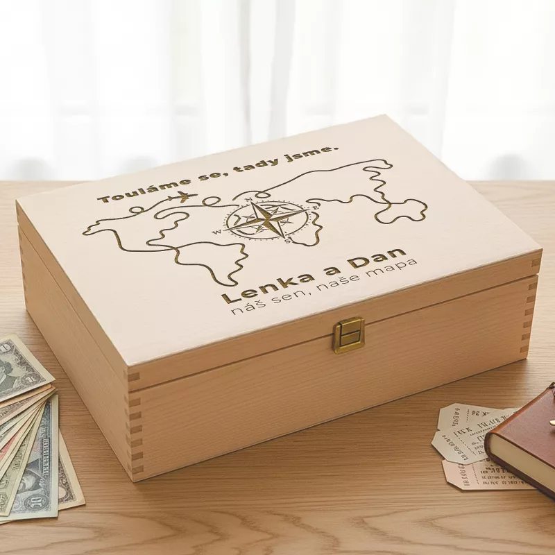 Krabička na zážitky a vzpomínky cestovatelů, turistů