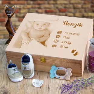 Dárek k narození dítěte Vzpomínková krabička pro miminko