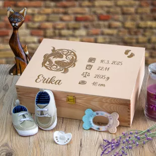 Dárek k narození dítěte Vzpomínková krabička pro miminko