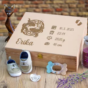 Dárek k narození dítěte Vzpomínková krabička pro miminko