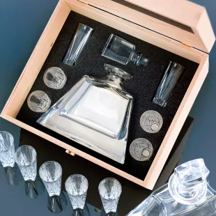 Dárková sada na whisky s karafou KATHRENE Bohemia Crystal