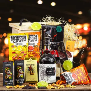 Dárková Bedna s páčidlem Kraken | Standardní víko, Víko s gravírovaným textem, Víko s vánočním motivem