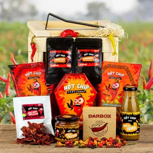 Dárková Bedna s páčidlem s Chilli | Standardní víko, Víko s gravírovaným textem, Víko s vánočním motivem