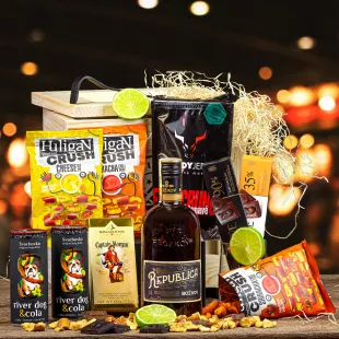 Dárková Bedna s páčidlem Božkov Republica | Standardní víko, Víko s gravírovaným textem, Víko s vánočním motivem