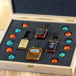 Dárkový set pralinky Lindt Excellence a whiskey jack Daniels