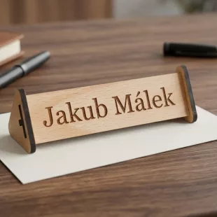 Jmenovka na stůl - dřevo