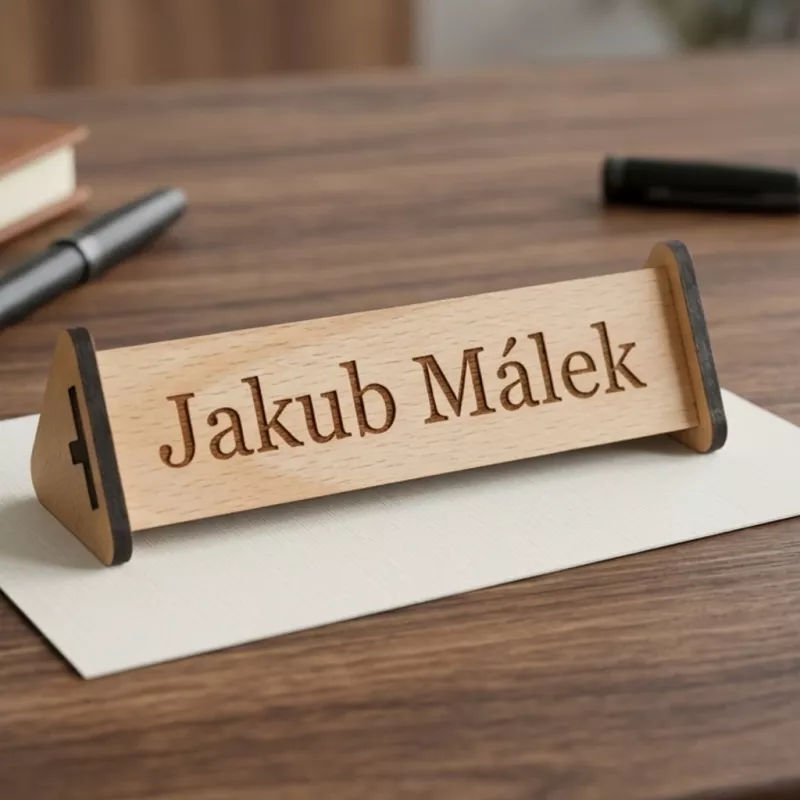 Jmenovka na stůl - dřevo