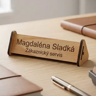 Jmenovka na stůl - dřevo