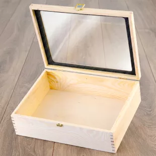 Krabice na Dárkový Set Contraband se Sklem 34x25 cm CONTRABAND.ZONE Dárková dřevěná Krabice se Sklem 34x25 cm