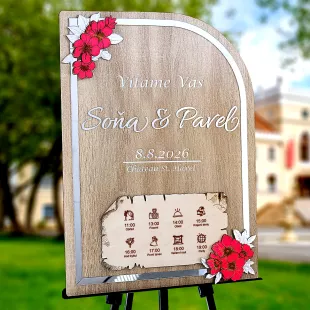 Uvítací Cedule Dub Stříbrná