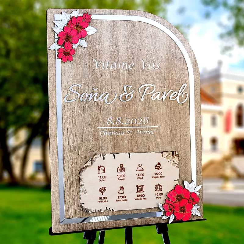 Uvítací Cedule Dub Stříbrná