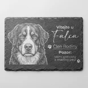 Tabulka Pozor Pes Břidlice Bernský Salašnický