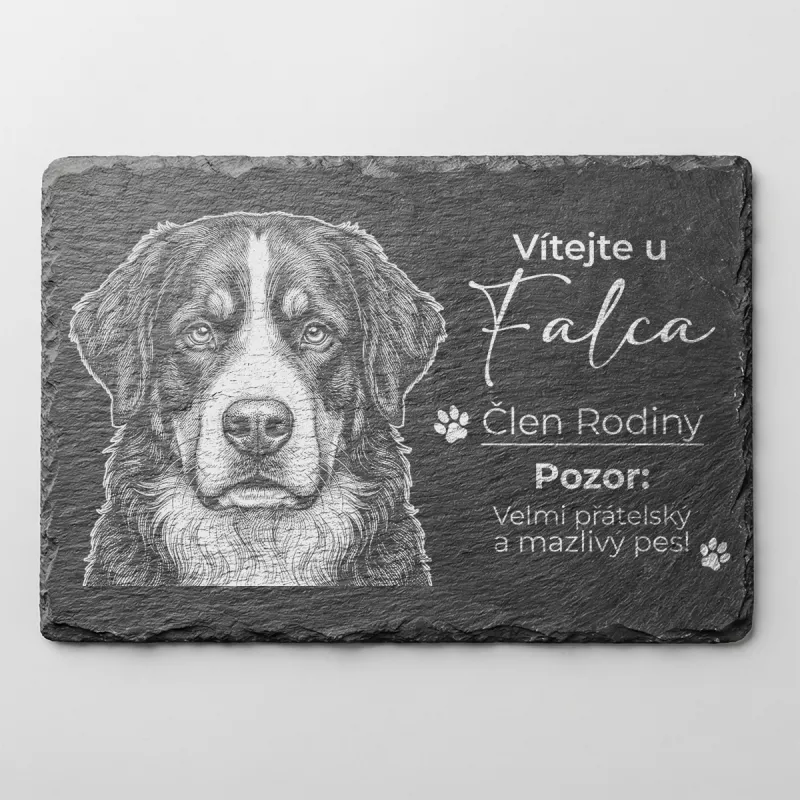 Tabulka Pozor Pes Břidlice Bernský Salašnický