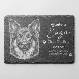 Tabulka Pozor Pes Břidlice Chodský Pes