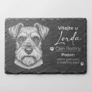 Tabulka Pozor Pes Břidlice Knírač