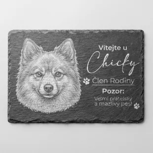 Tabulka Pozor Pes Břidlice Německý Špic