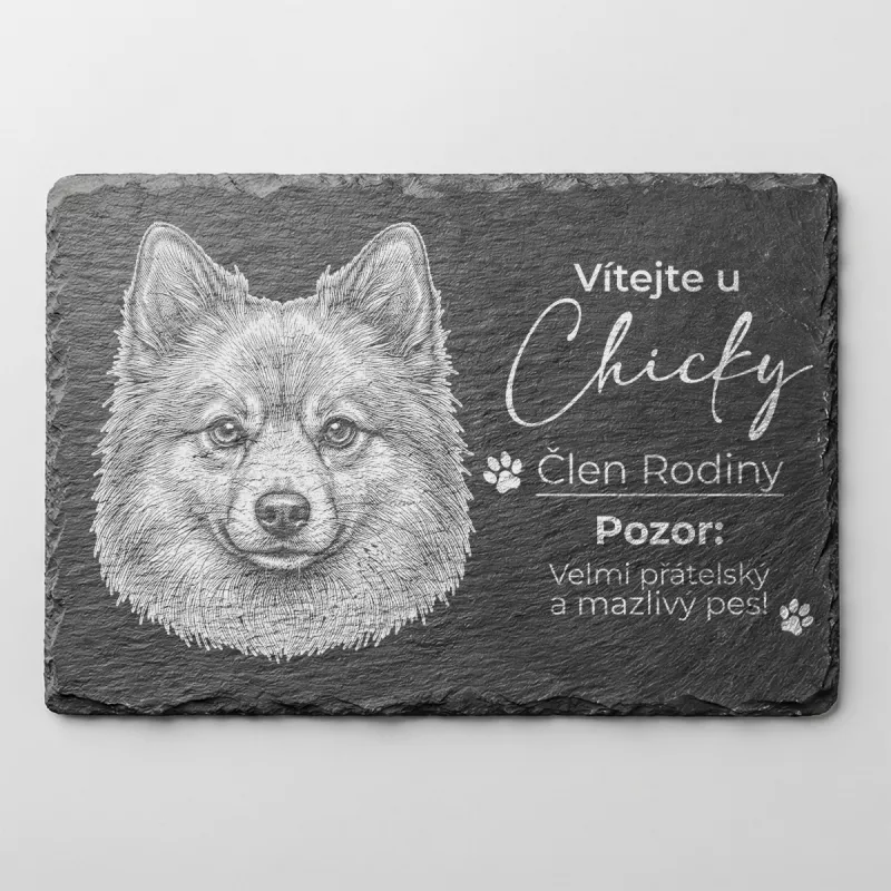 Tabulka Pozor Pes Břidlice Německý Špic