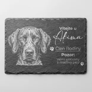 Tabulka Pozor Pes Břidlice Ohař