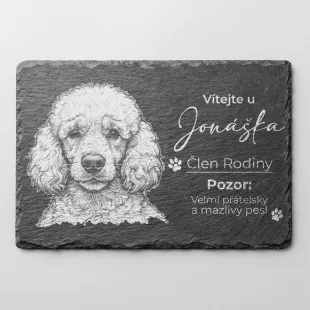 Tabulka Pozor Pes Břidlice Pudl