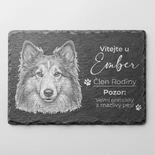 Tabulka Pozor Pes Břidlice Shetlandský Ovčák