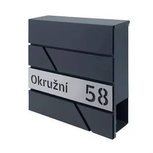 Poštovní schránka Antracit - stříbrná
