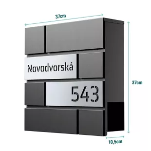 Poštovní schránka Antracit - Stříbrná
