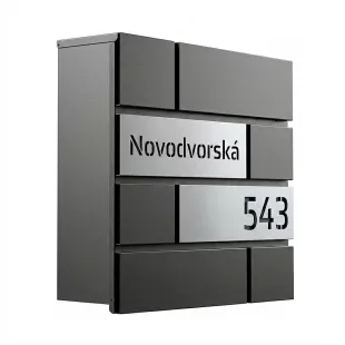 Poštovní schránka Antracit - Stříbrná