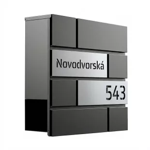 Poštovní Schránka SIL 701 Antracit - Stříbrná Vzor 1 Poštovní schránka Antracit - Stříbrná