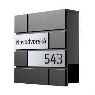 Poštovní schránka Antracit - Stříbrná