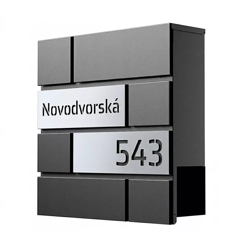 Poštovní schránka Antracit - Stříbrná