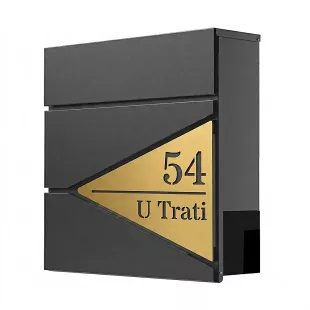 Poštovní schránka Antracit - zlatá SIL706