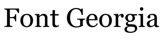 Font Georgia