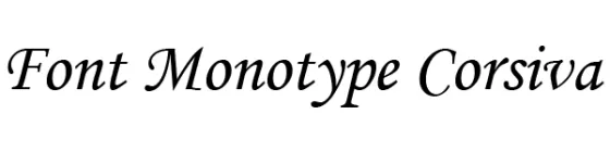 Font Monotype Corsiva