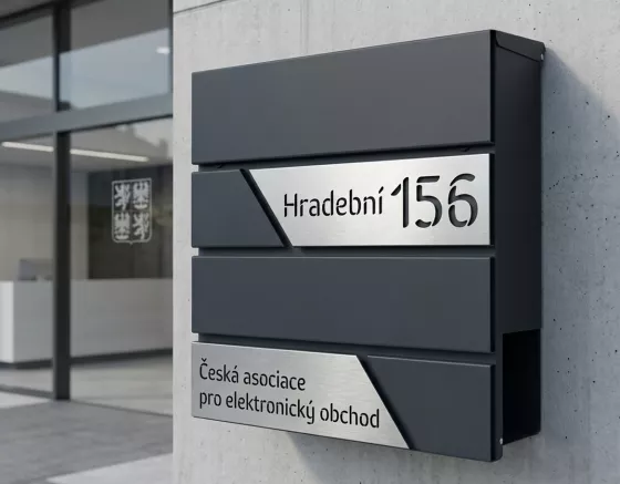 Moderní poštovní schránka antracit / stříbrná