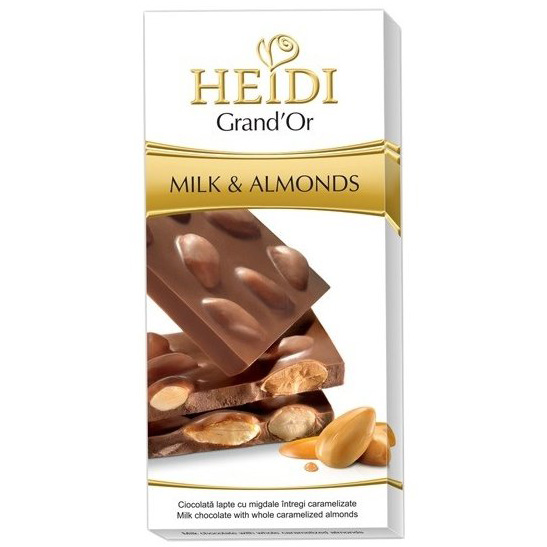 Heidi mléčná čokoláda s mandlemi Heidi mléčná čokoláda s mandlemi