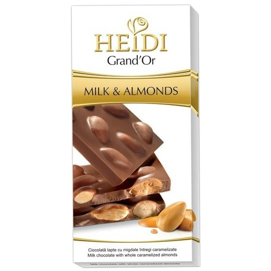Heidi mléčná čokoláda s mandlemi
